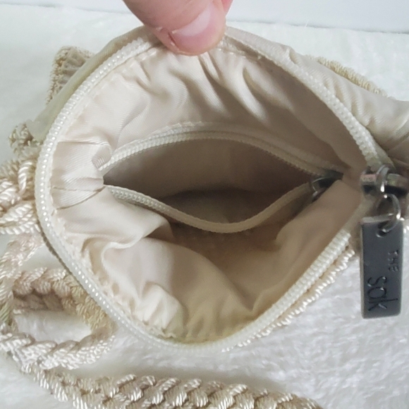 The Sak Crochet Cream Off White Rectangle Essential Phone Crossbody Bag - Picture 9 of 10